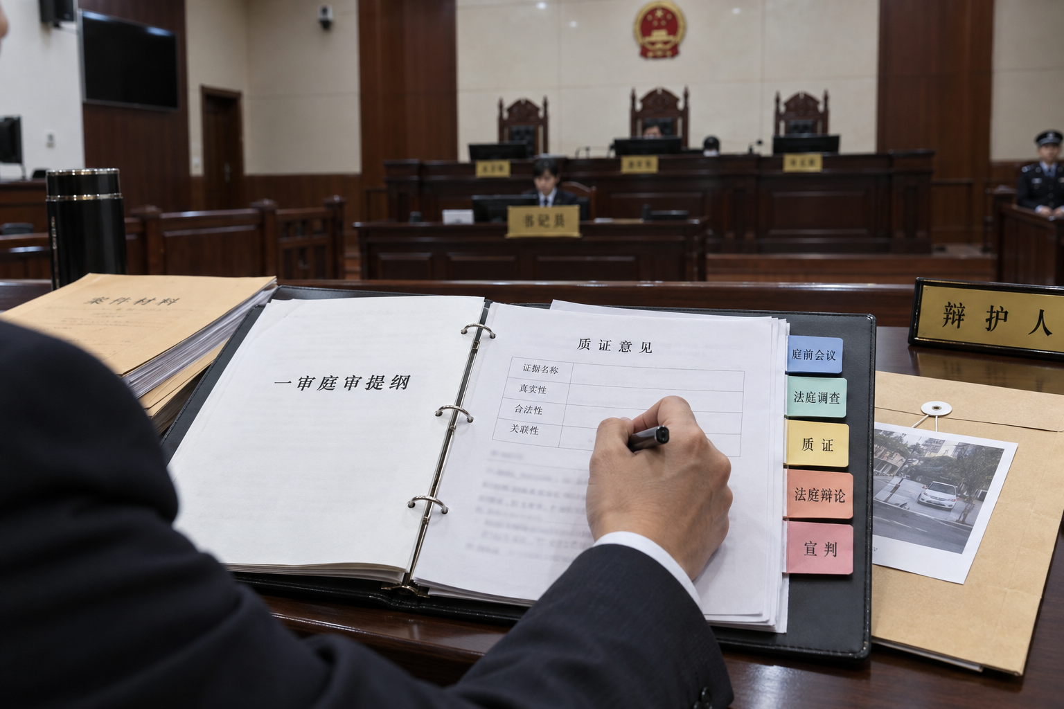 刑事案件一审开庭流程：庭前会议、法庭调查、质证、辩论与宣判