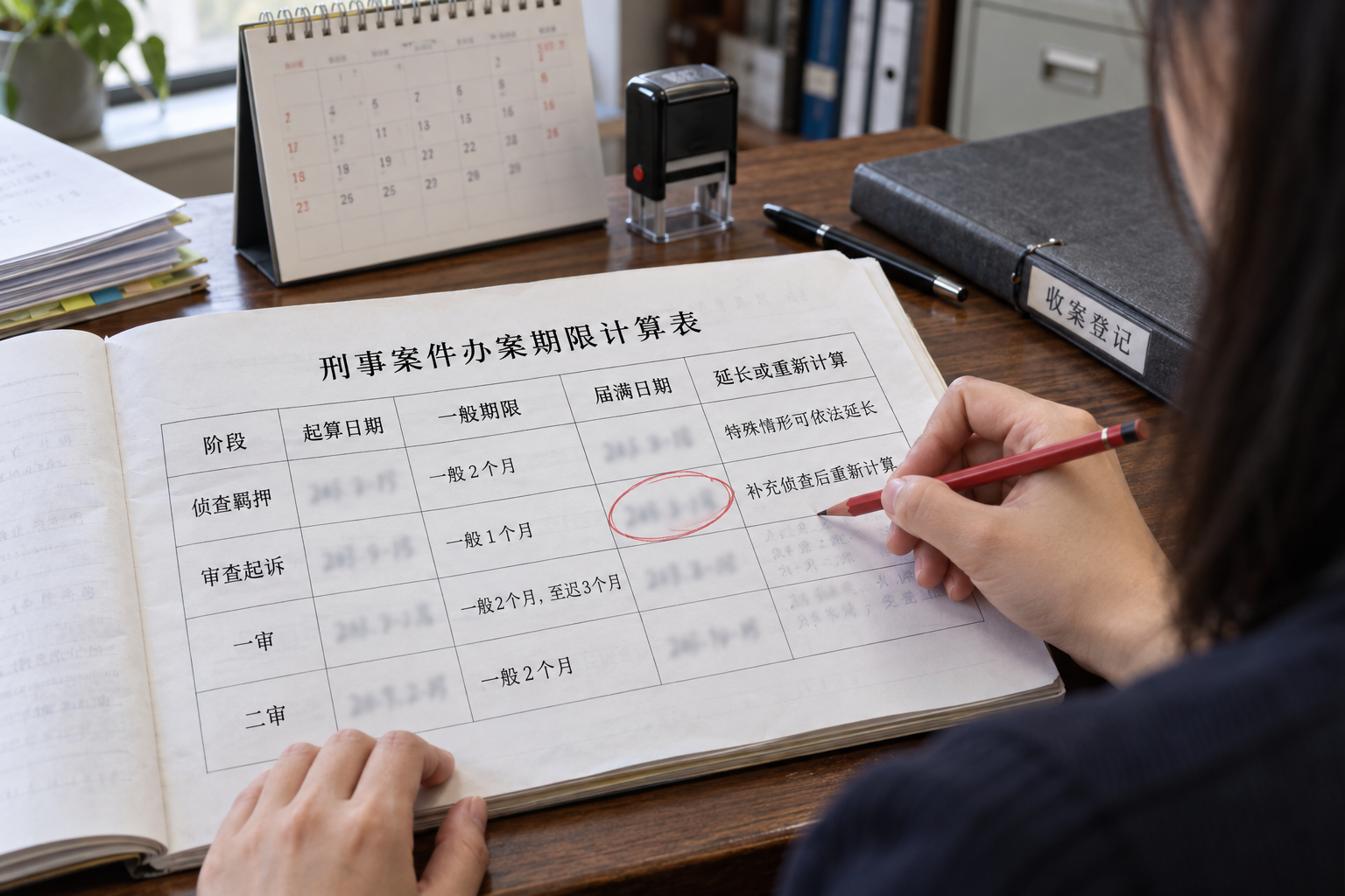 刑事案件办案期限表：侦查羁押、审查起诉、一审与二审分别需要多久